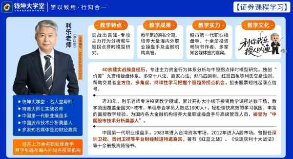 钱坤利乐老师陪你看盘，赢在转折陪伴小班课+助教课-课圈