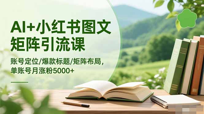 小红书AI图文矩阵引流特训班-课圈